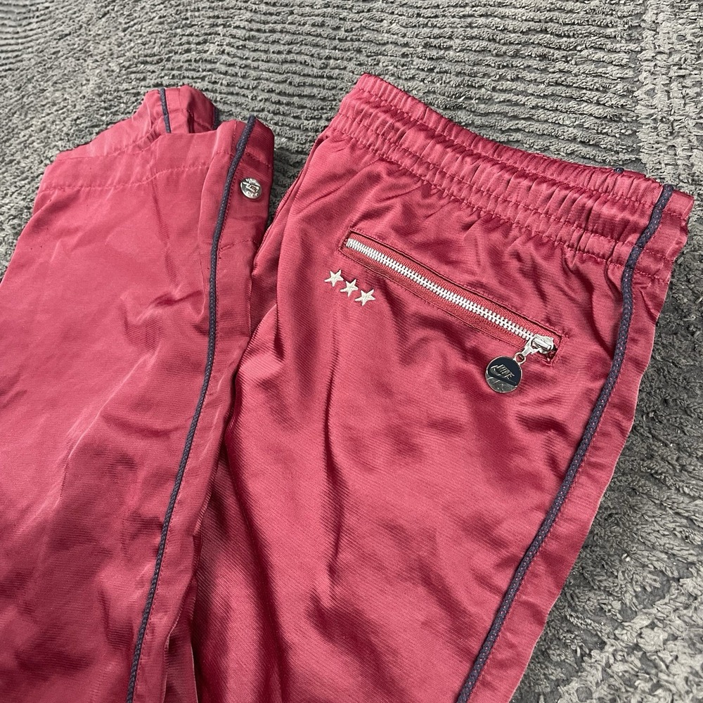 Nike Men's XXL Track Pants Red Snap Athletic Joggers Retro 3-Star Sweatpants 00s